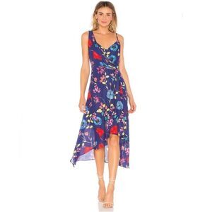 Parker Vibrant Blue Floral High Low Dress